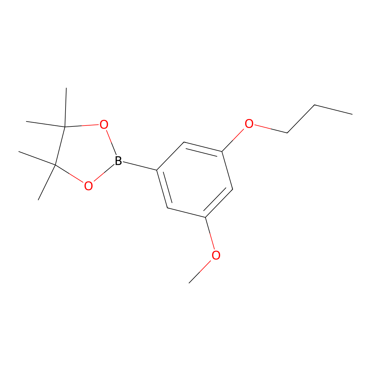2-(3-Methoxy-5-propoxyphenyl)-4,4,5,5-tetramethyl-1,3,2-dioxaborolane molecular structure, CAS 2828439-51-4