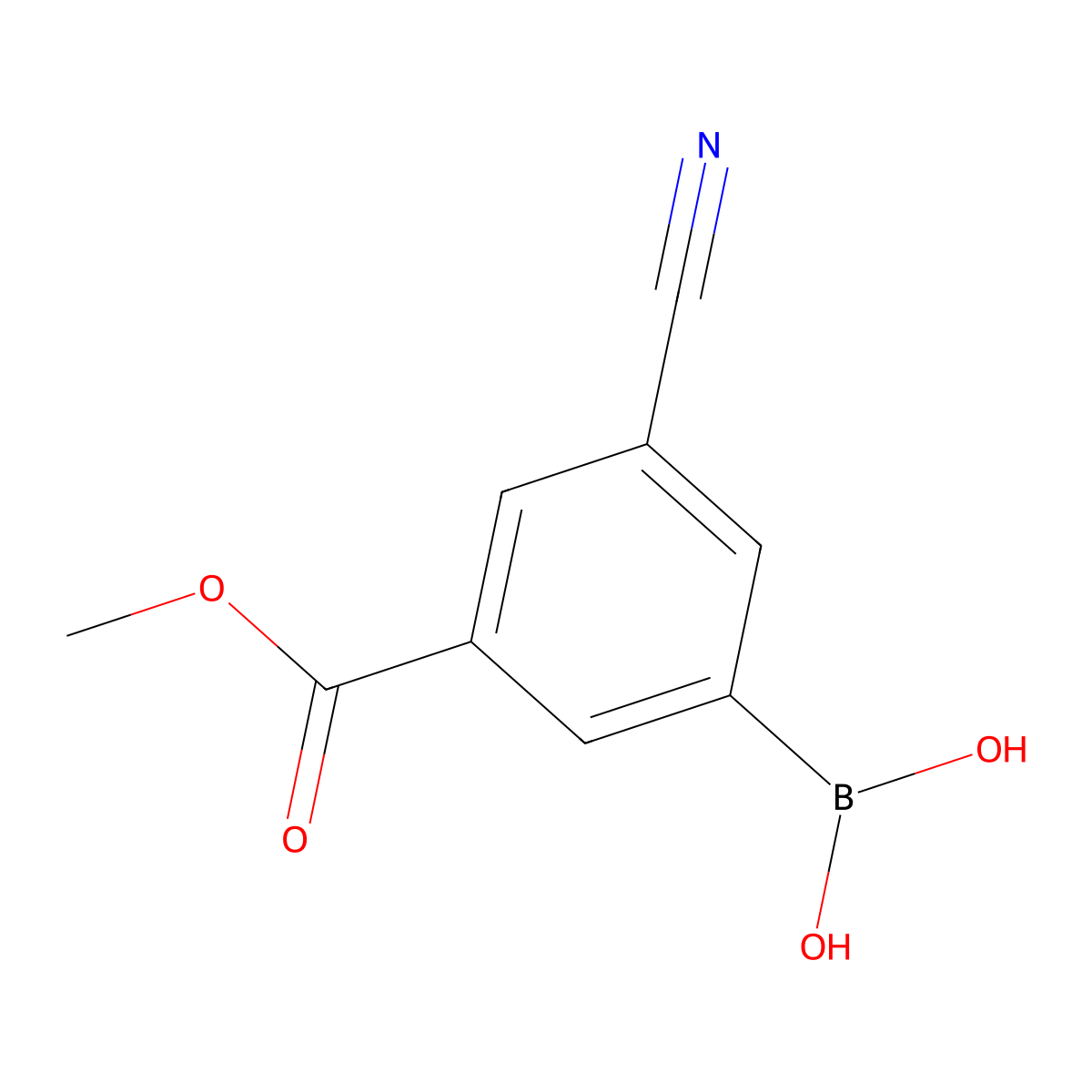 (3-Cyano-5-(methoxycarbonyl)phenyl)boronic acid molecular structure, CAS 2828439-71-8