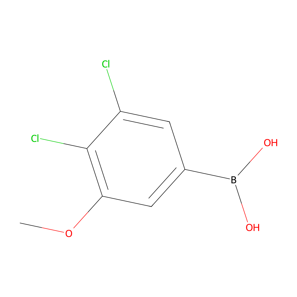 (3,4-Dichloro-5-methoxyphenyl)boronic acid molecular structure, CAS 2828439-72-9