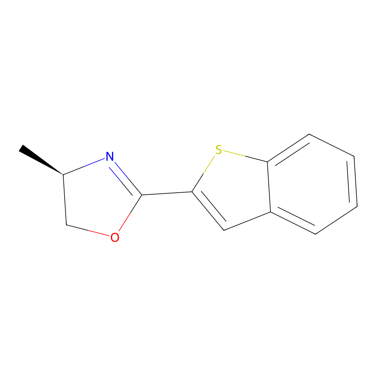 (R)-2-(Benzo[b]thiophen-2-yl)-4-methyl-4,5-dihydrooxazole molecular structure, CAS 2828439-75-2