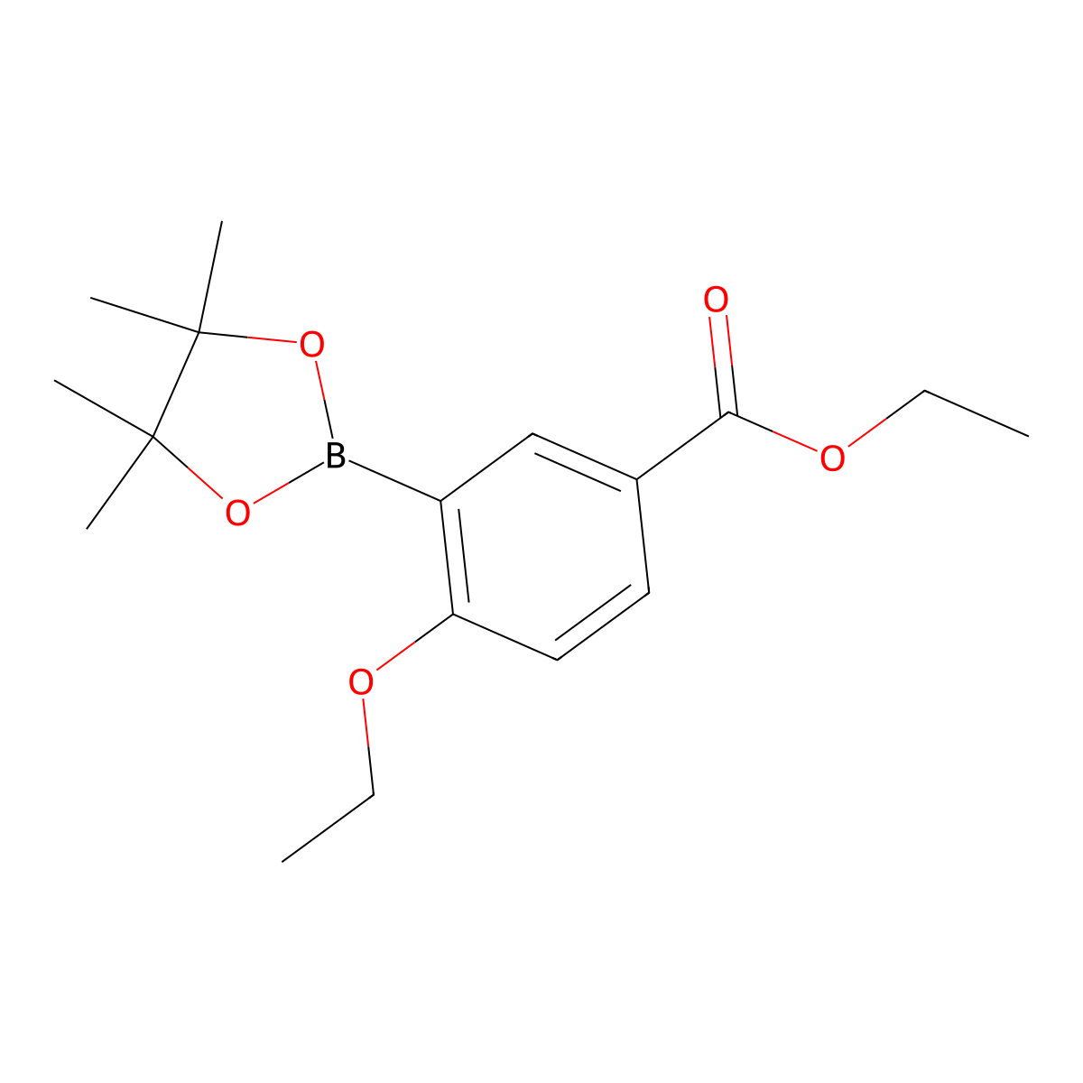 Ethyl 4-ethoxy-3-(4,4,5,5-tetramethyl-1,3,2-dioxaborolan-2-yl)benzoate molecular structure, CAS 2828439-80-9
