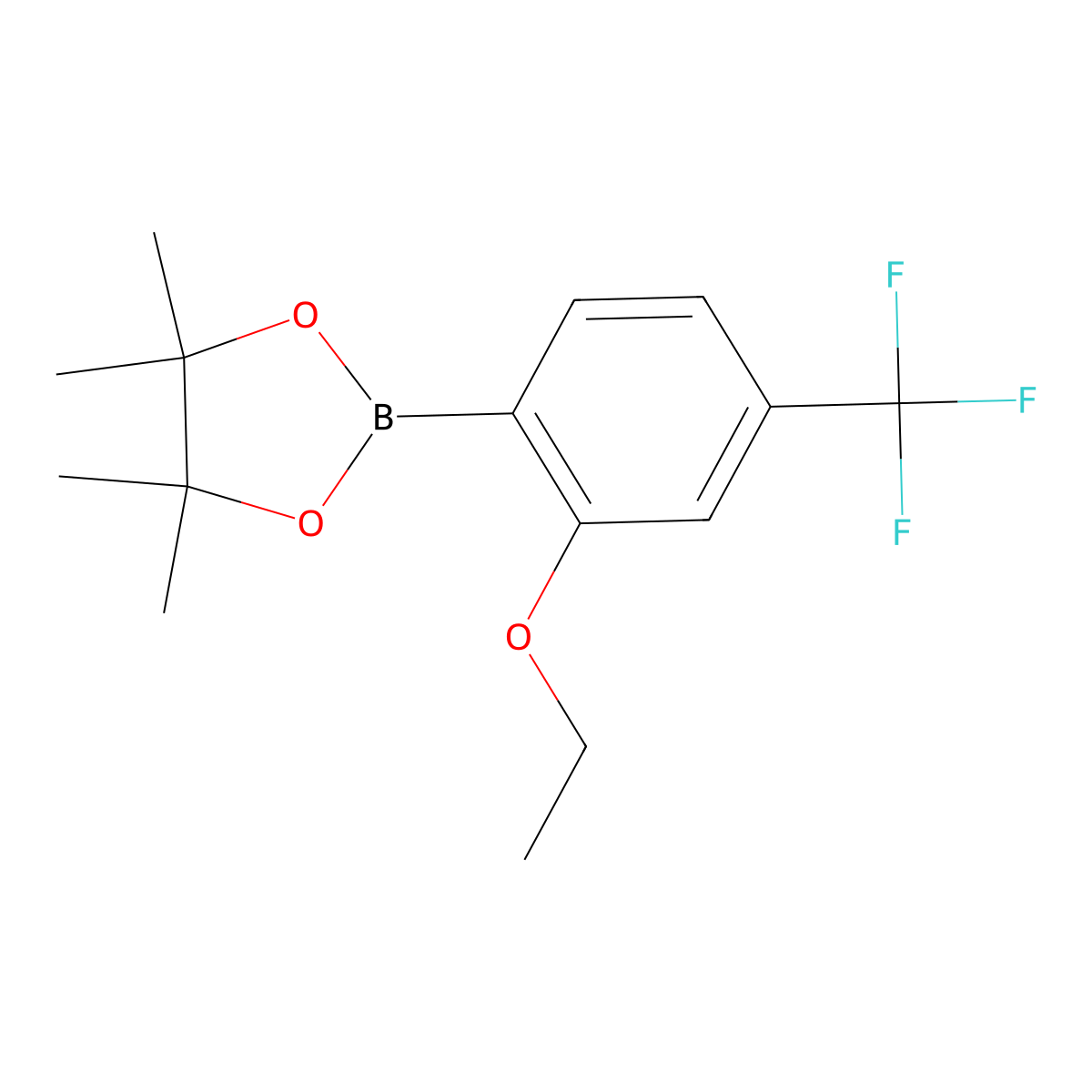 2-(2-Ethoxy-4-(trifluoromethyl)phenyl)-4,4,5,5-tetramethyl-1,3,2-dioxaborolane molecular structure, CAS 2828439-82-1