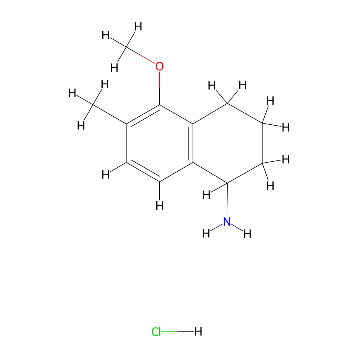 5-Methoxy-6-methyl-1,2,3,4-tetrahydronaphthalen-1-amine hydrochloride molecular structure, CAS 2828439-86-5