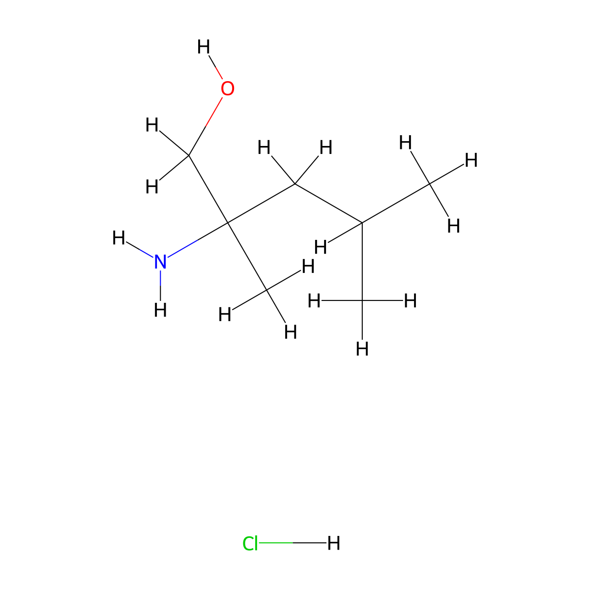 2-Amino-2,4-dimethylpentan-1-ol hydrochloride molecular structure, CAS 2828439-98-9