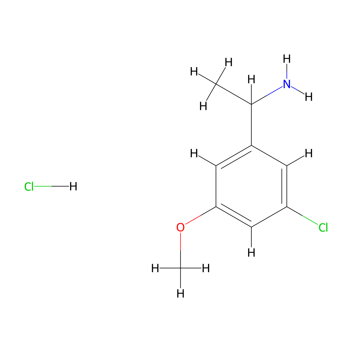 1-(3-Chloro-5-methoxyphenyl)ethan-1-amine hydrochloride molecular structure, CAS 2828440-00-0