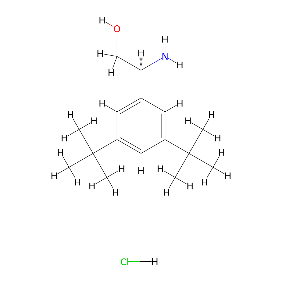 (S)-2-Amino-2-(3,5-di-tert-butylphenyl)ethan-1-ol hydrochloride molecular structure, CAS 2828440-03-3