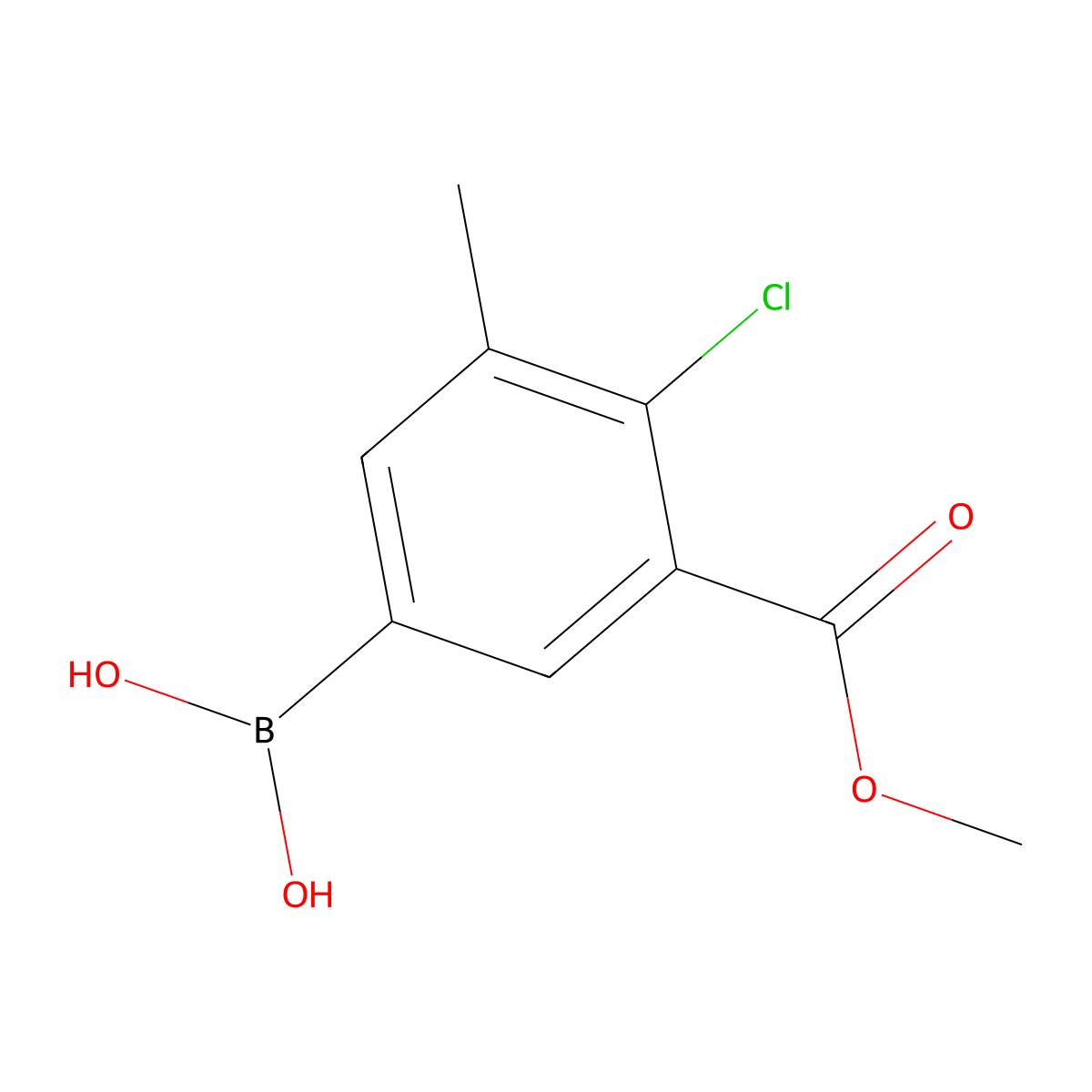 (4-Chloro-3-(methoxycarbonyl)-5-methylphenyl)boronic acid molecular structure, CAS 2828440-15-7
