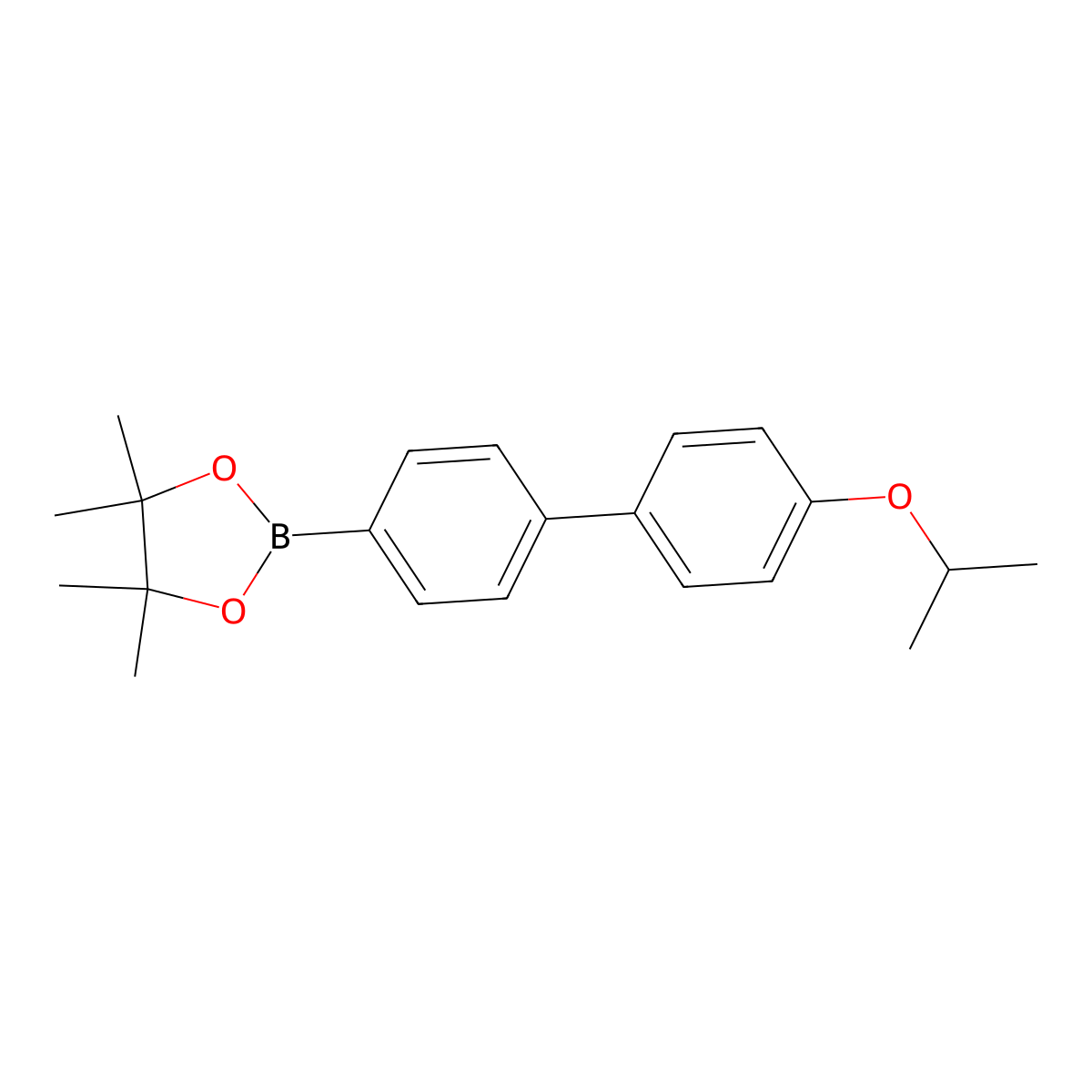 2-(4'-Isopropoxy-[1,1'-biphenyl]-4-yl)-4,4,5,5-tetramethyl-1,3,2-dioxaborolane molecular structure, CAS 2828440-21-5