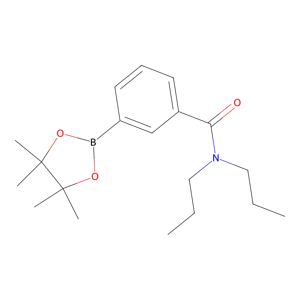 N,N-Dipropyl-3-(4,4,5,5-tetramethyl-1,3,2-dioxaborolan-2-yl)benzamide molecular structure, CAS 2828443-94-1