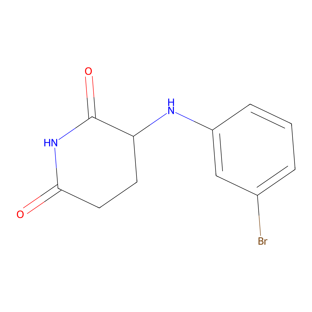 3-((3-Bromophenyl)amino)piperidine-2,6-dione molecular structure, CAS 2828444-42-2