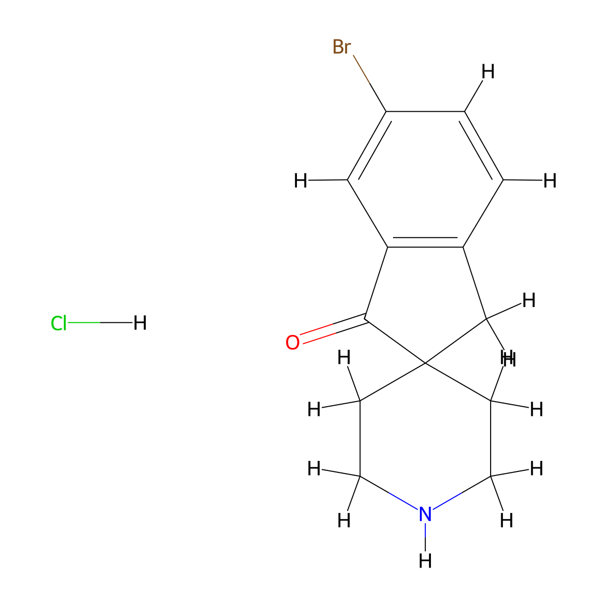 6-Bromospiro[indene-2,4'-piperidin]-1(3H)-one hydrochloride molecular structure, CAS 2828444-68-2