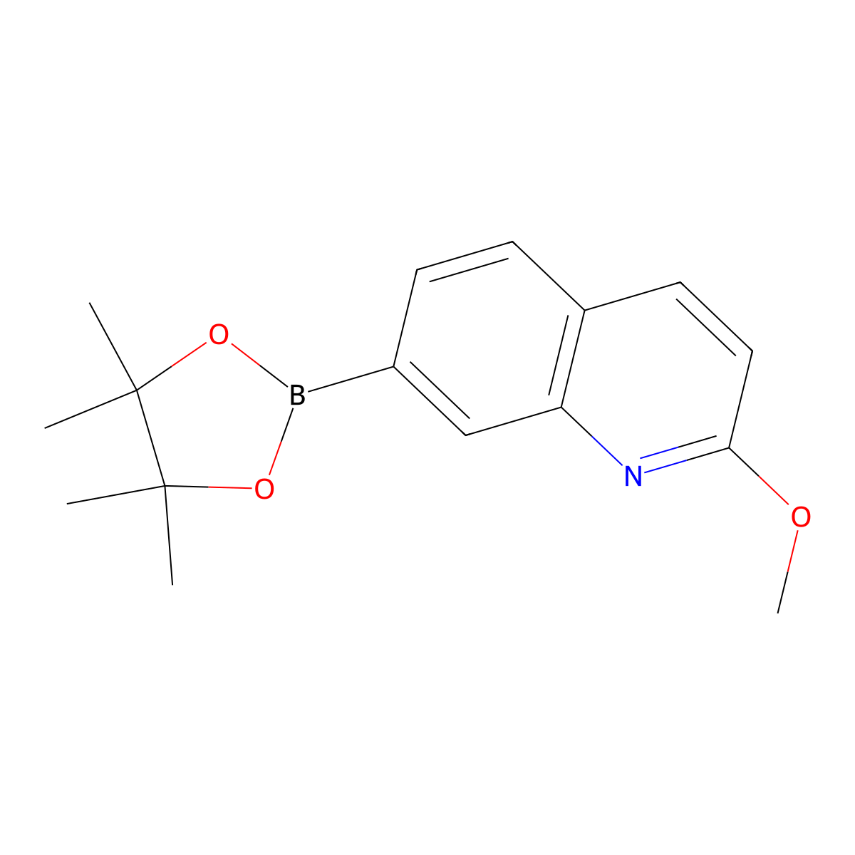 2-Methoxy-7-(4,4,5,5-tetramethyl-1,3,2-dioxaborolan-2-yl)quinoline molecular structure, CAS 2828445-20-9