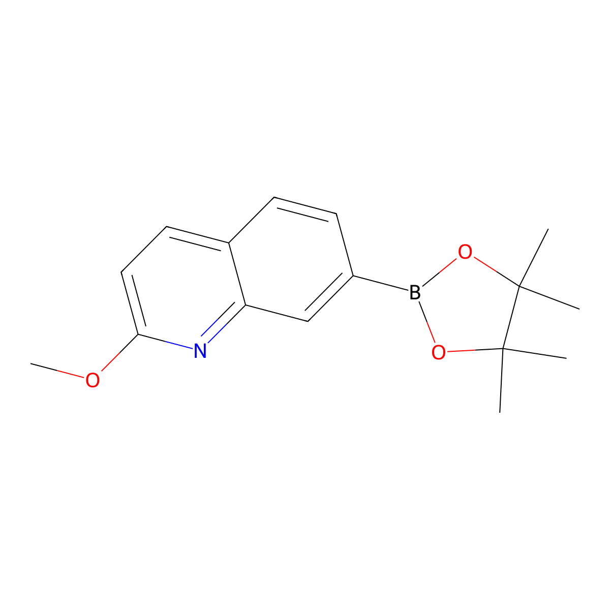 2-Methoxy-7-(4,4,5,5-tetramethyl-1,3,2-dioxaborolan-2-yl)quinoline molecular structure, CAS 2828445-20-9
