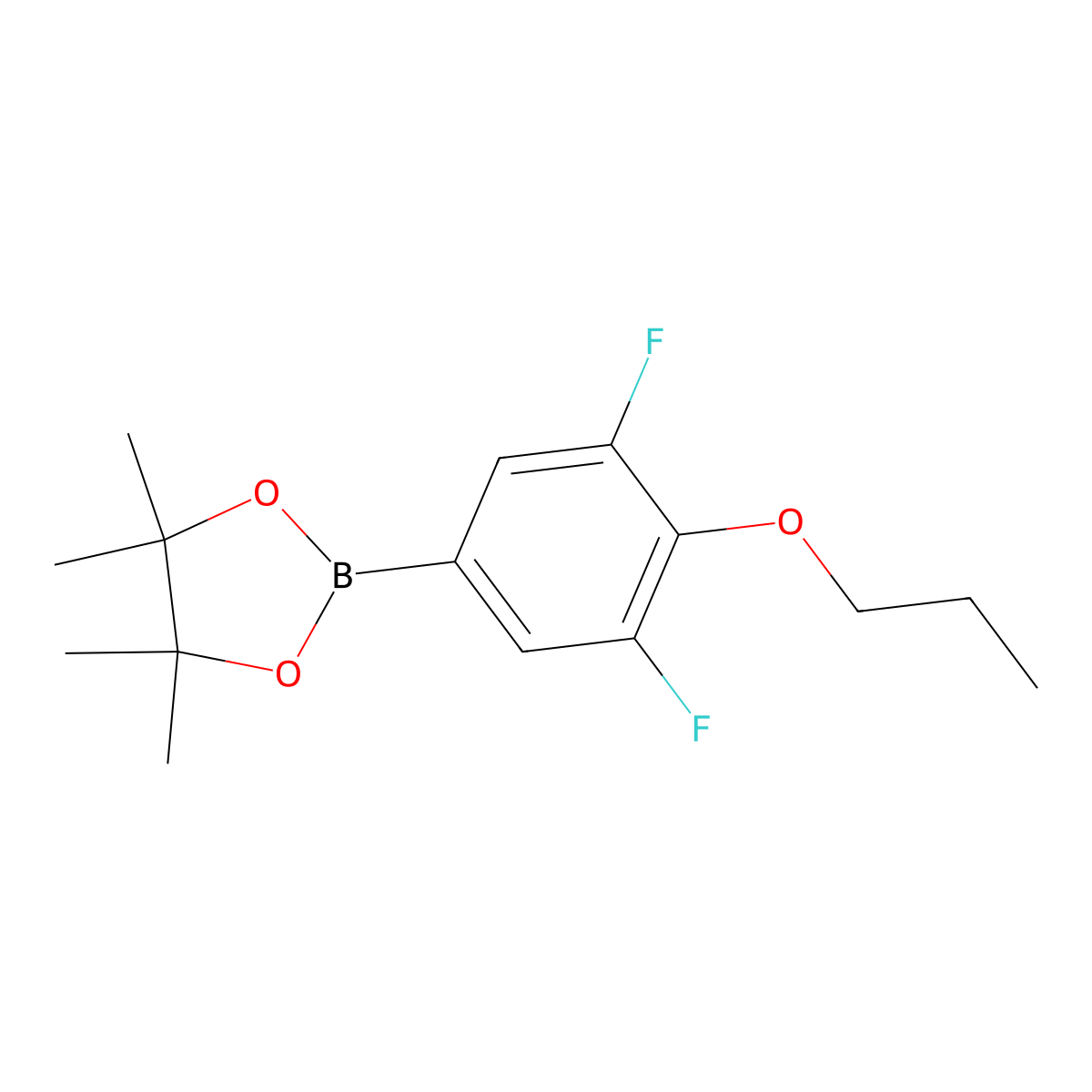2-(3,5-Difluoro-4-propoxyphenyl)-4,4,5,5-tetramethyl-1,3,2-dioxaborolane molecular structure, CAS 2828445-55-0