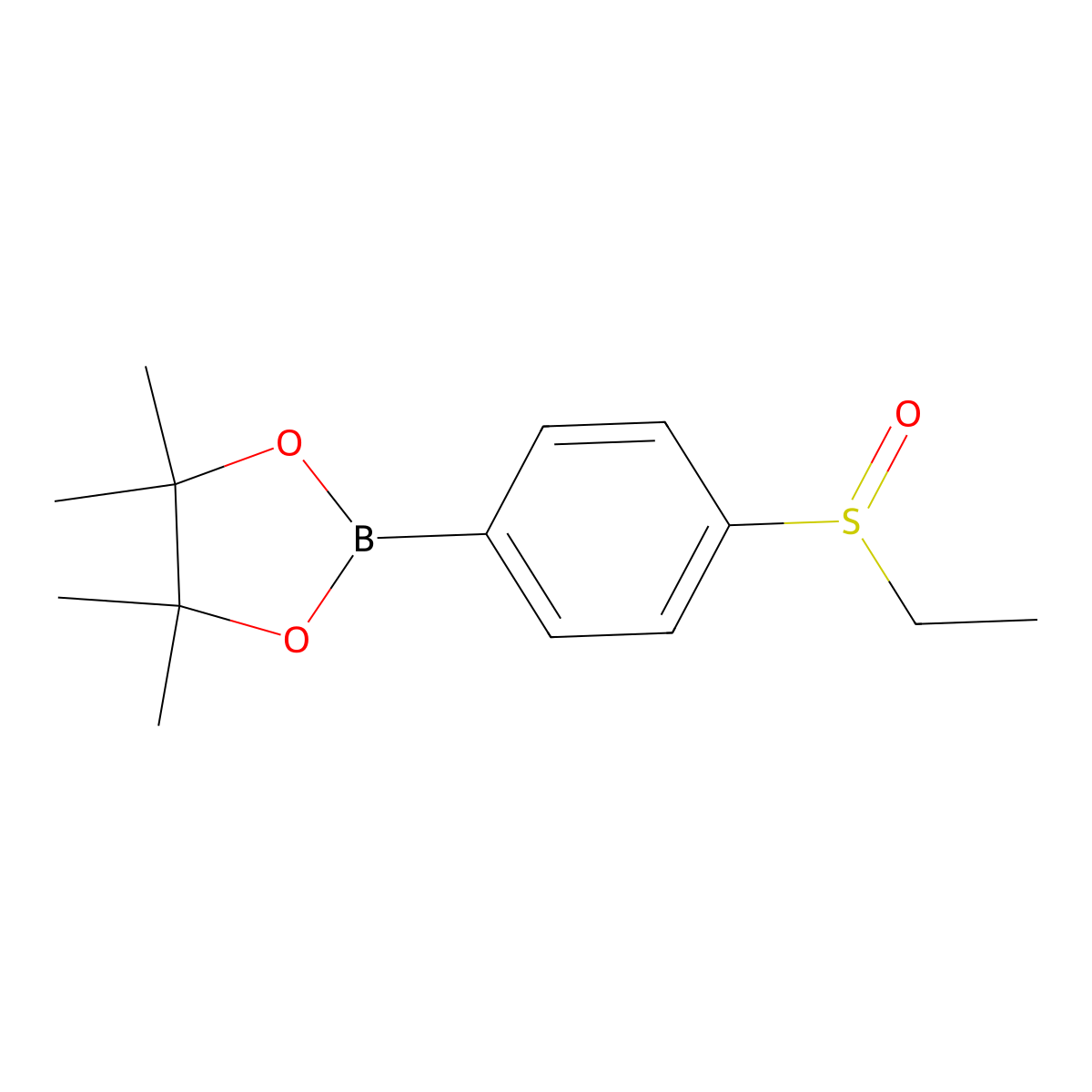 2-(4-(Ethylsulfinyl)phenyl)-4,4,5,5-tetramethyl-1,3,2-dioxaborolane molecular structure, CAS 2828445-91-4