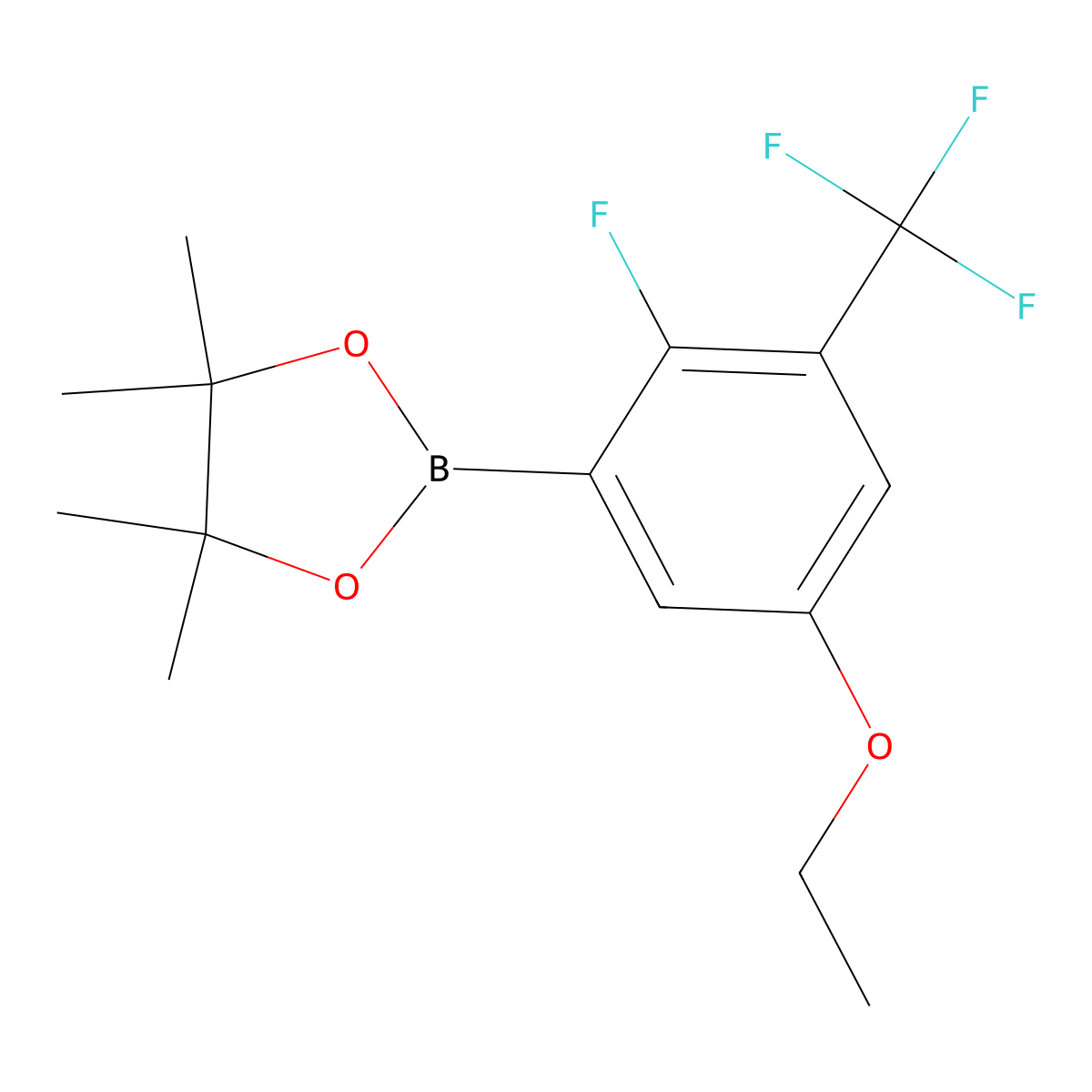 2-(5-Ethoxy-2-fluoro-3-(trifluoromethyl)phenyl)-4,4,5,5-tetramethyl-1,3,2-dioxaborolane molecular structure, CAS 2828446-36-0
