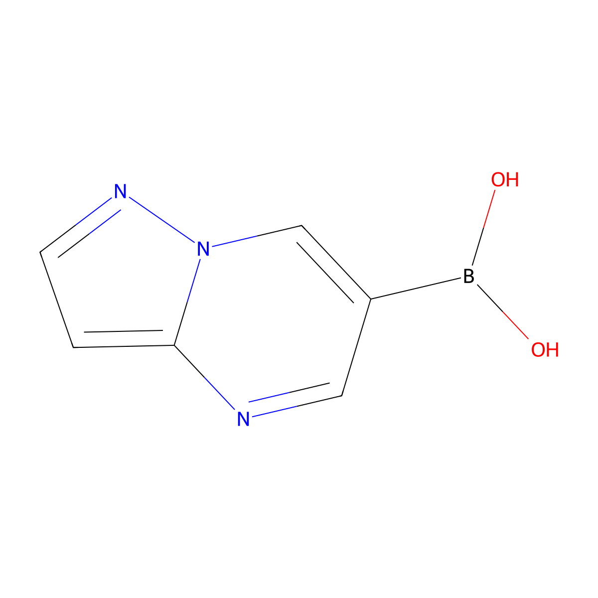 Pyrazolo[1,5-a]pyrimidin-6-ylboronic acid molecular structure, CAS 2828447-05-6