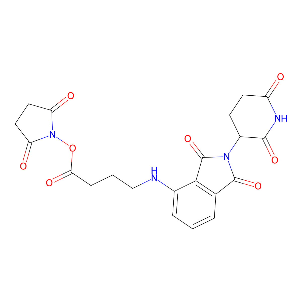 Pomalidomide-C3-NHS ester molecular structure, CAS 2828476-87-3