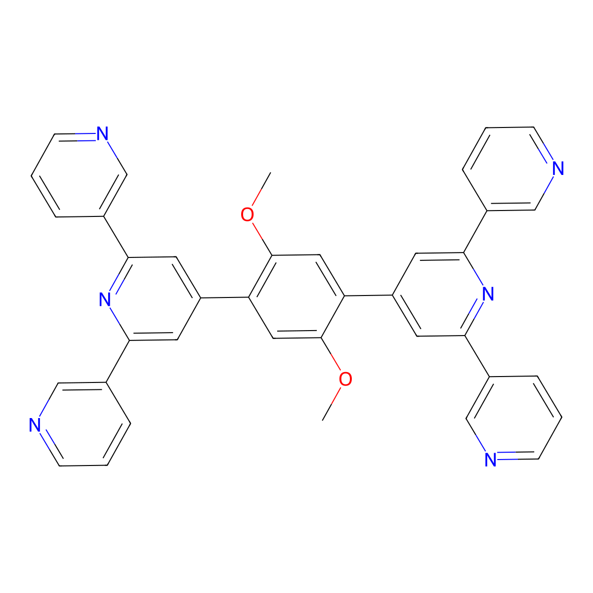 4',4''''-(2,5-Dimethoxy-1,4-phenylene)DI-3,2':6',3''-terpyridine molecular structure, CAS 2828480-19-7