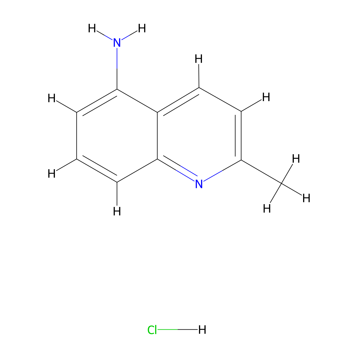 2-Methylquinolin-5-amine hydrochloride molecular structure, CAS 2828564-69-6