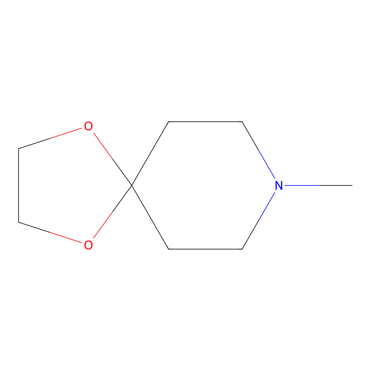 8-Methyl-1,4-dioxa-8-azaspiro[4.5]decane molecular structure, CAS 28286-05-7