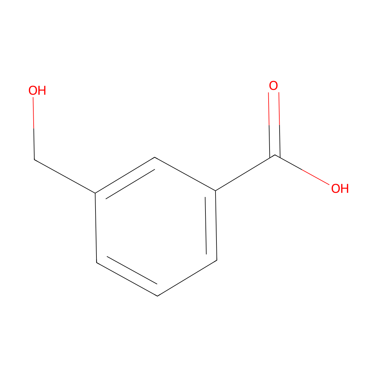 Benzoic acid, 3-(hydroxymethyl)- molecular structure, CAS 28286-79-5