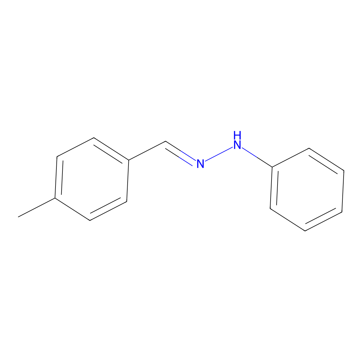 1-(4-Methylbenzylidene)-2-phenylhydrazine molecular structure, CAS 2829-25-6
