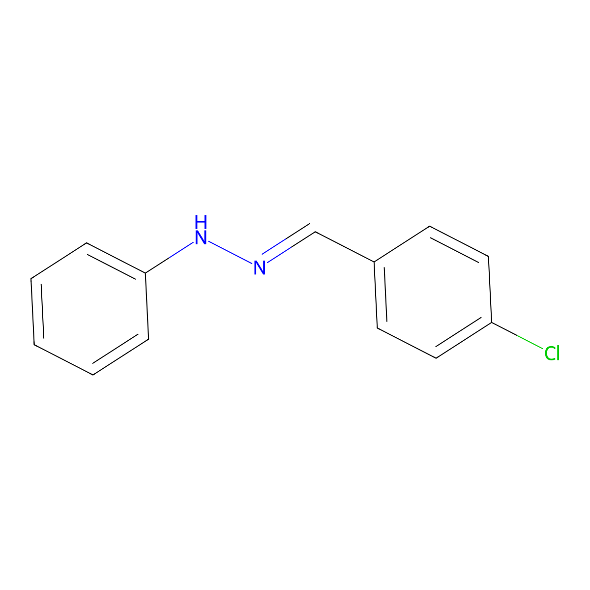4-Chlorobenzaldehyde phenylhydrazone molecular structure, CAS 2829-26-7