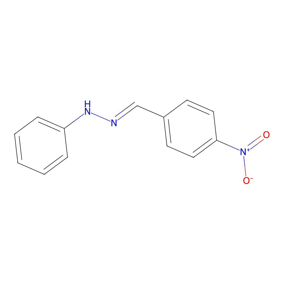 N-[(4-nitrophenyl)methylideneamino]aniline molecular structure, CAS 2829-27-8