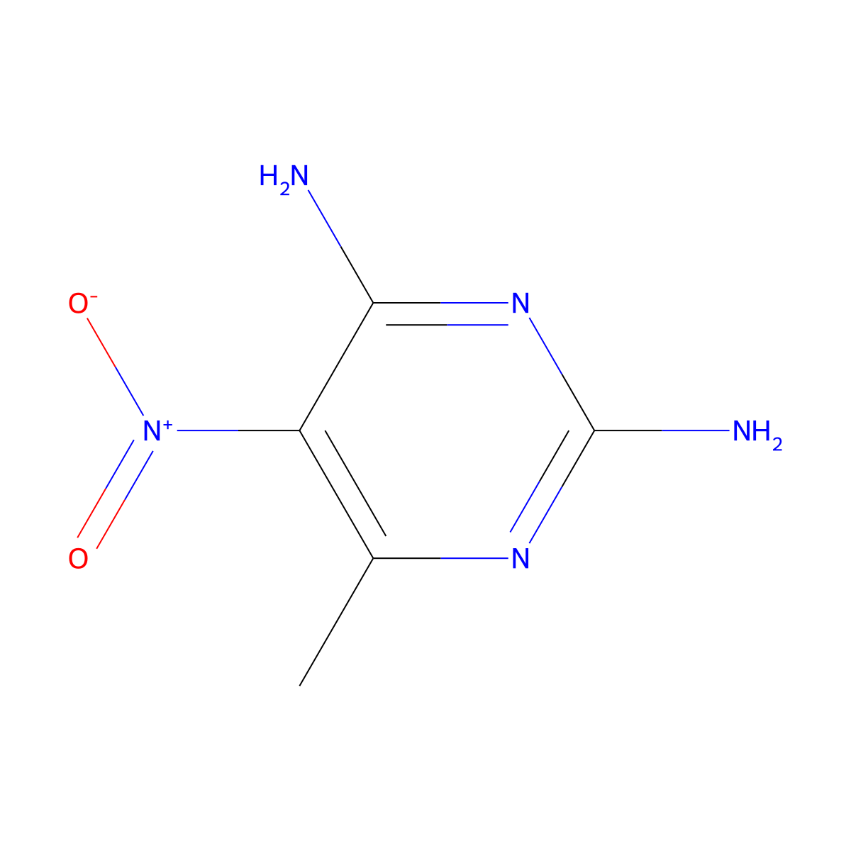 2,4-Diamino-6-methyl-5-nitropyrimidine molecular structure, CAS 2829-59-6