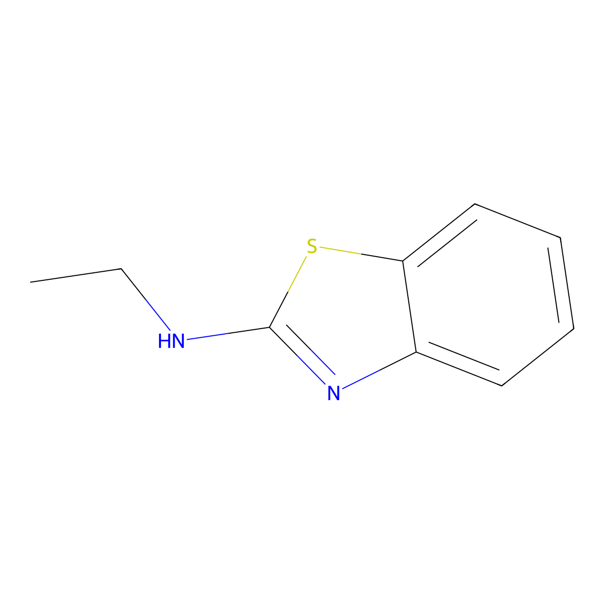 N-Ethyl-2-benzothiazolamine molecular structure, CAS 28291-69-2