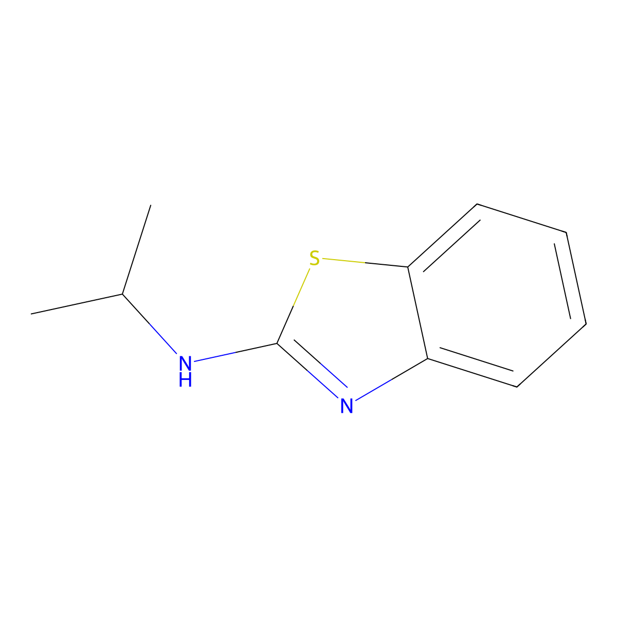 N-Isopropyl-1,3-benzothiazol-2-amine molecular structure, CAS 28291-71-6