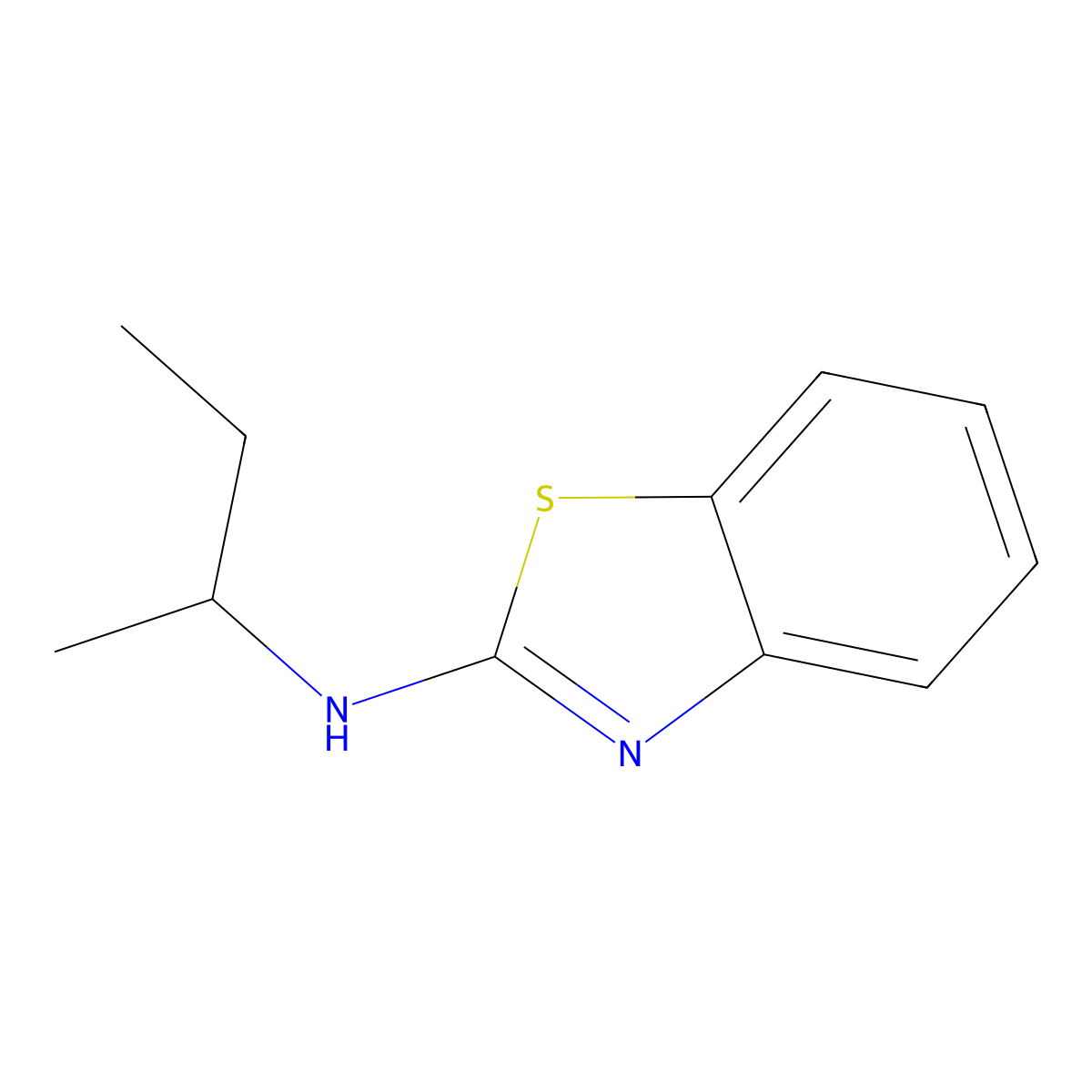 N-(Sec-butyl)-1,3-benzothiazol-2-amine molecular structure, CAS 28291-73-8