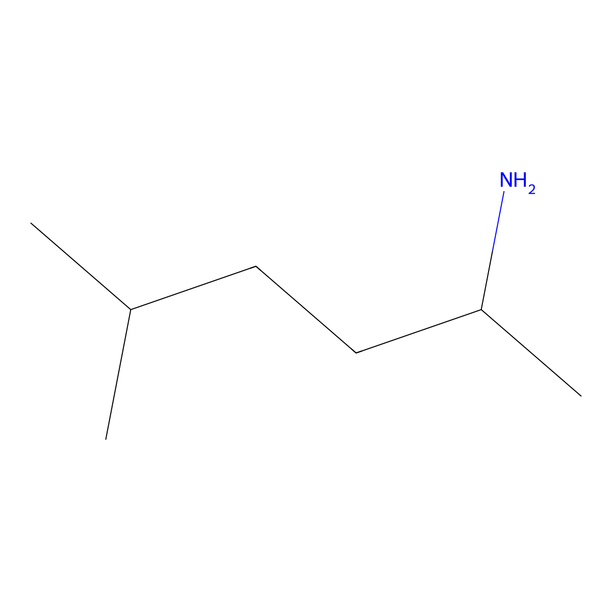 5-Methyl-2-hexylamine molecular structure, CAS 28292-43-5