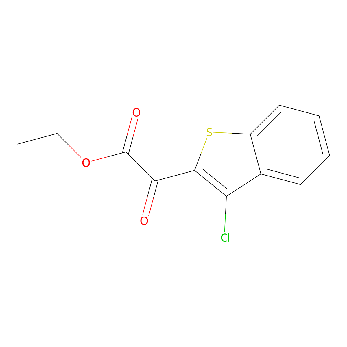 Ethyl 3-chloro-alpha-oxobenZo[b]thiophene-2-acetate molecular structure, CAS 2829276-28-8