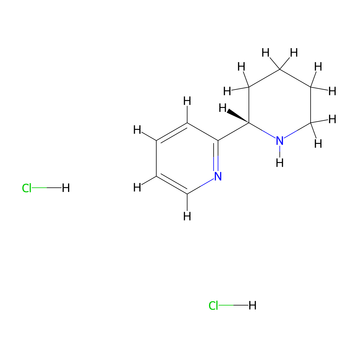 (S)-2-(Piperidin-2-yl)pyridine dihydrochloride molecular structure, CAS 2829279-59-4