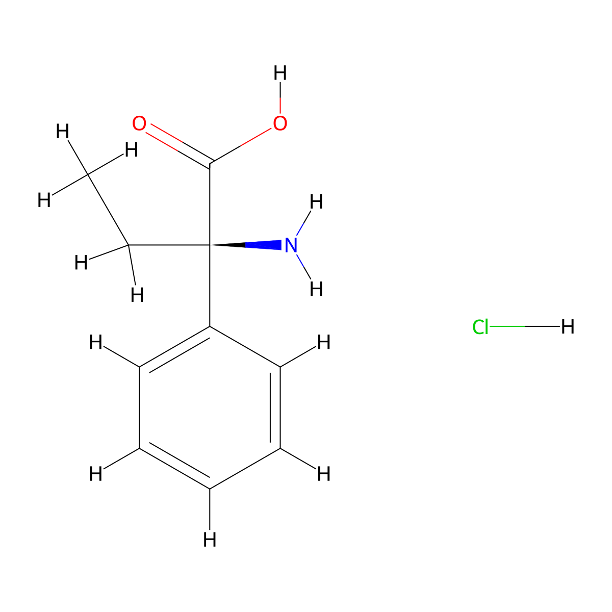 (R)-2-Amino-2-phenylbutanoic acid hydrochloride molecular structure, CAS 2829279-62-9