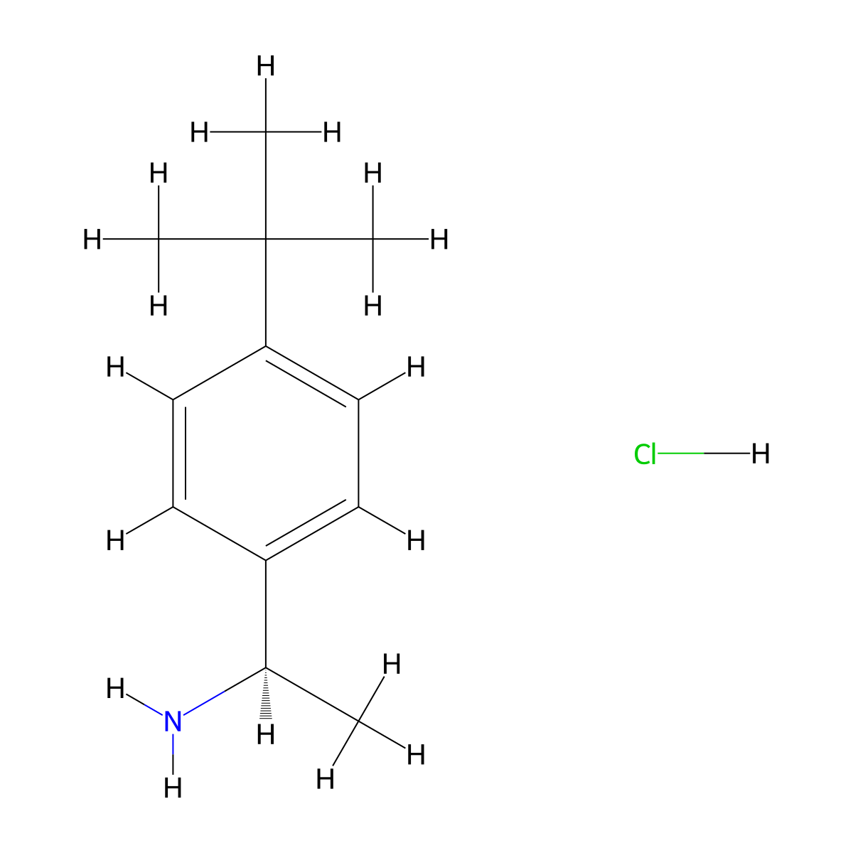 (R)-1-(4-(tert-butyl)phenyl)ethanamine hydrochloride molecular structure, CAS 2829279-67-4
