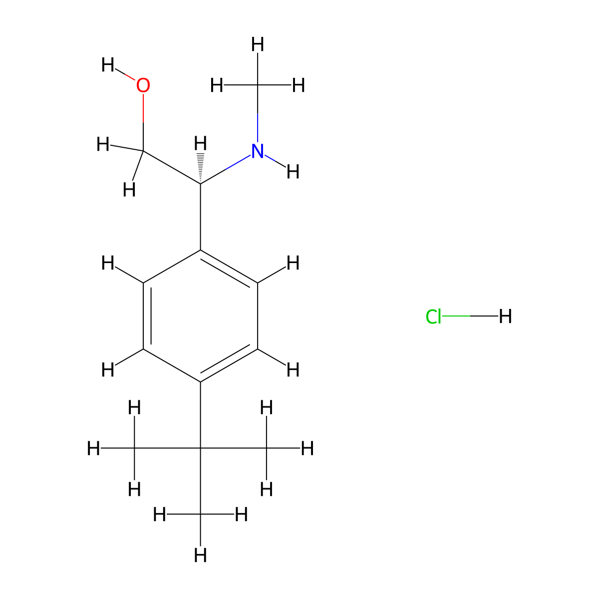 (S)-2-(4-(tert-Butyl)phenyl)-2-(methylamino)ethanol hydrochloride molecular structure, CAS 2829279-68-5