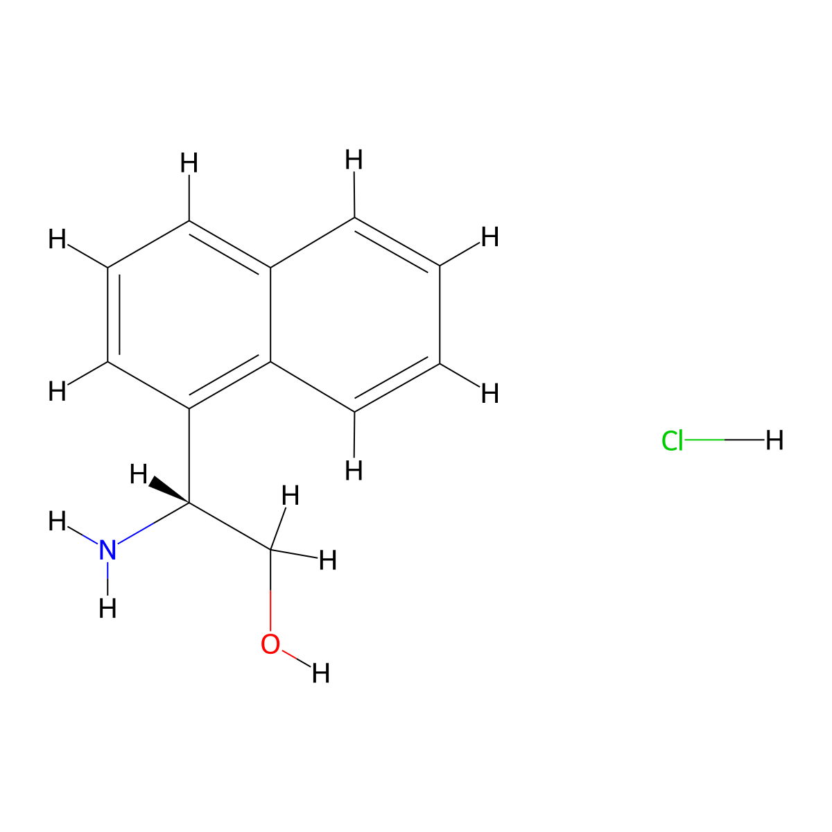 (R)-2-Amino-2-(naphthalen-1-yl)ethanol hydrochloride molecular structure, CAS 2829279-71-0