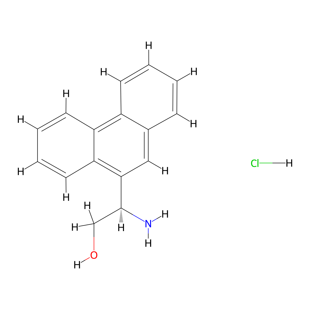 (R)-2-Amino-2-(phenanthren-9-yl)ethan-1-ol hydrochloride molecular structure, CAS 2829282-04-2