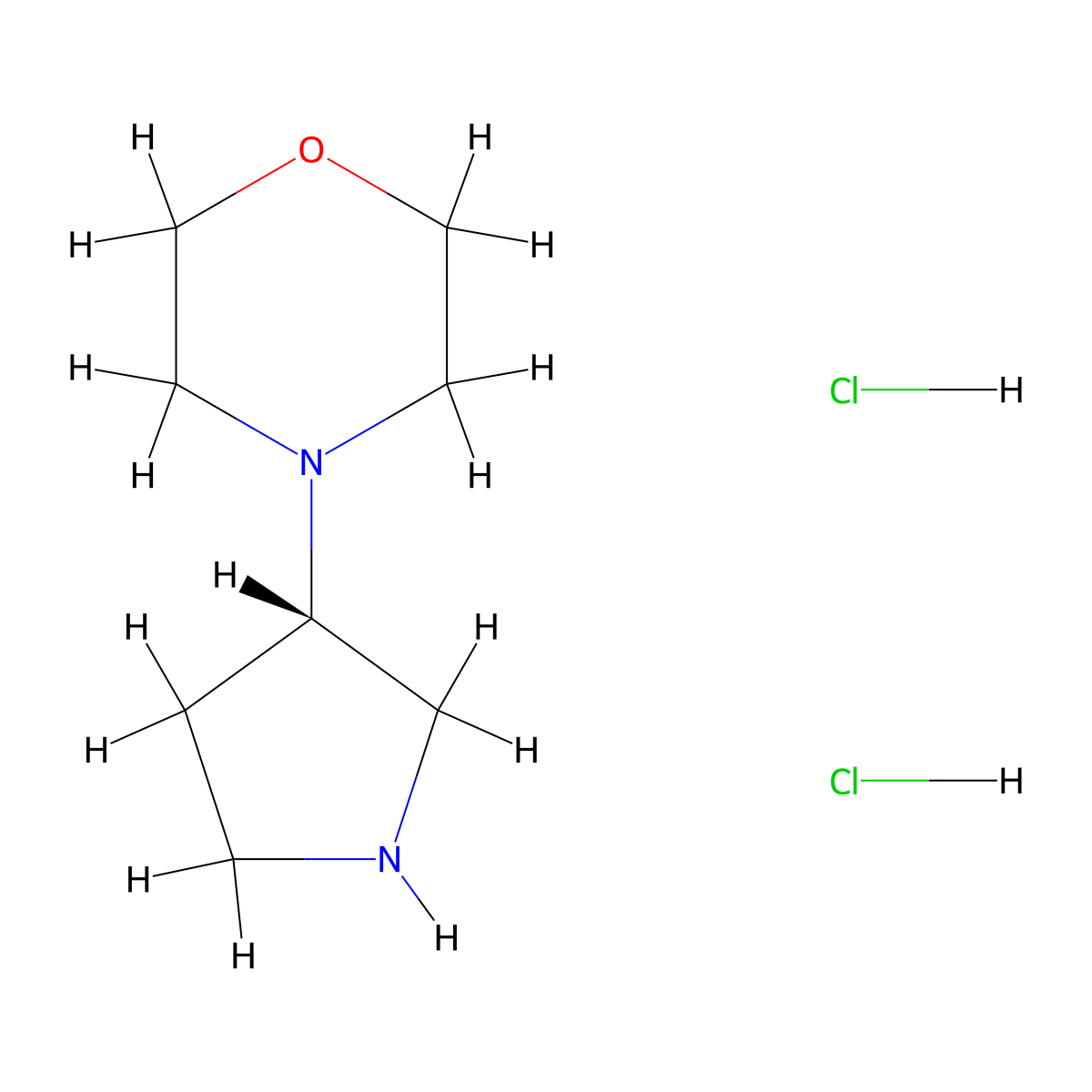 4-[(3S)-pyrrolidin-3-yl]morpholine dihydrochloride molecular structure, CAS 2829292-54-6