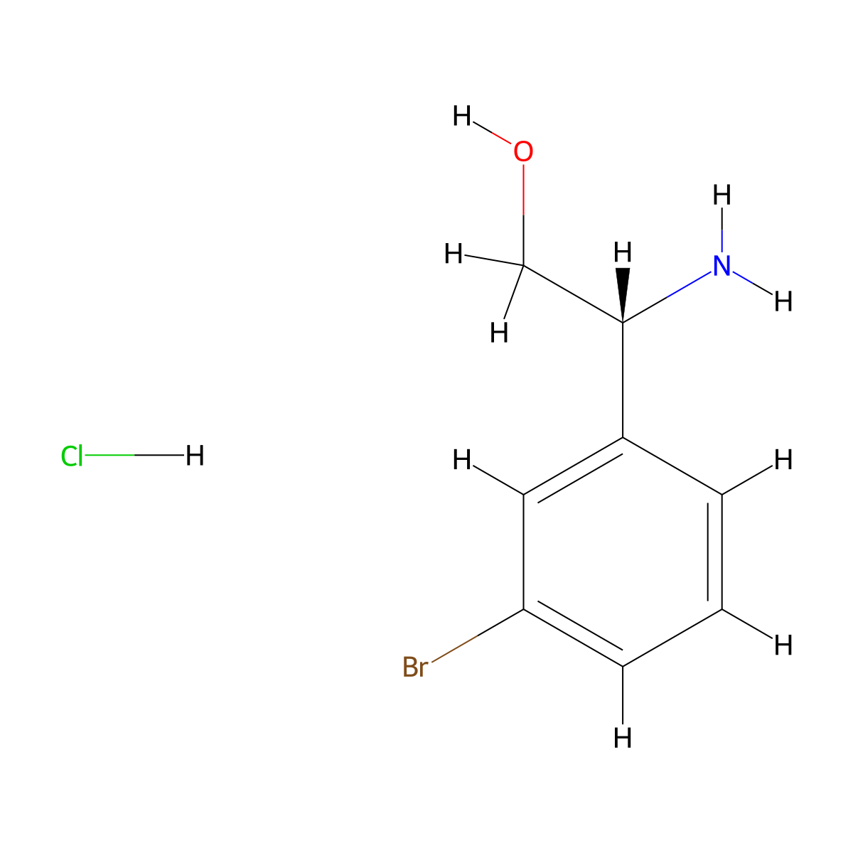 (2R)-2-amino-2-(3-bromophenyl)ethan-1-ol hydrochloride molecular structure, CAS 2829292-62-6