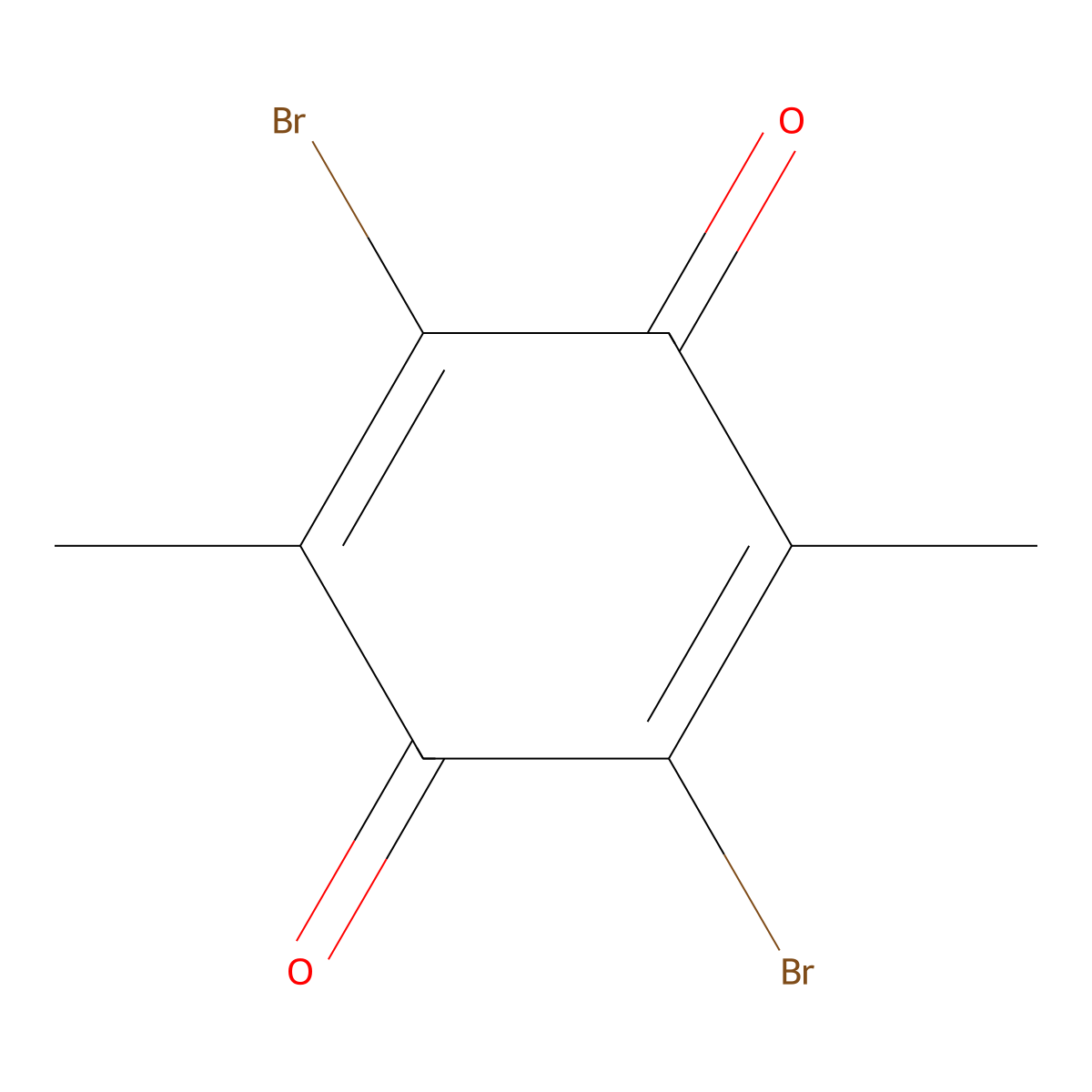 2,5-Dibromo-3,6-dimethyl-1,4-benzoquinone molecular structure, CAS 28293-38-1
