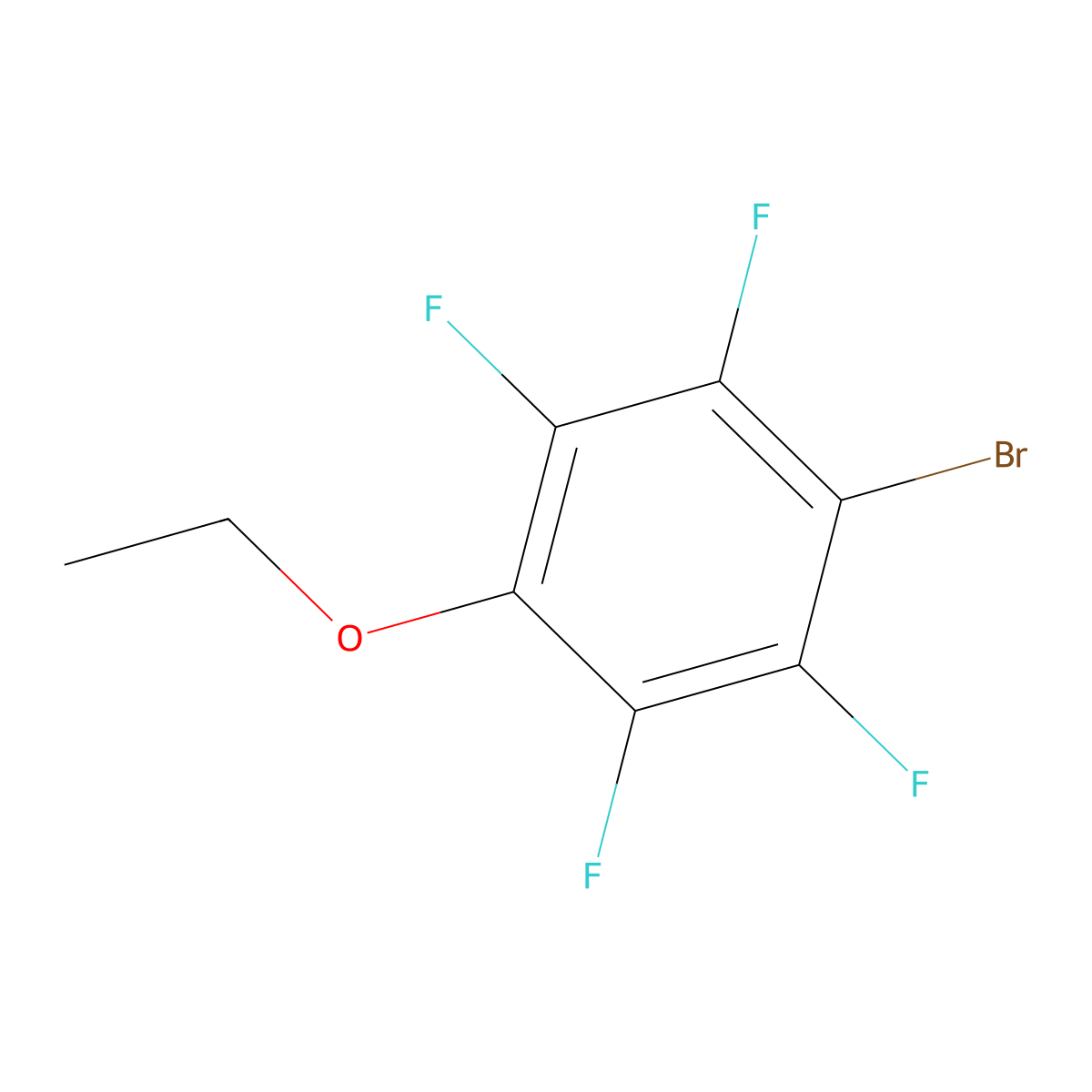 1-Bromo-4-ethoxy-2,3,5,6-tetrafluorobenzene molecular structure, CAS 28293-47-2