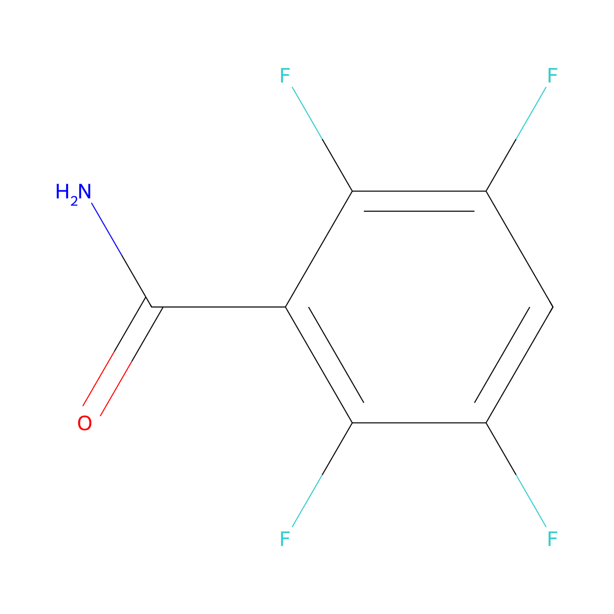 2,3,5,6-Tetrafluorobenzamide molecular structure, CAS 28293-53-0