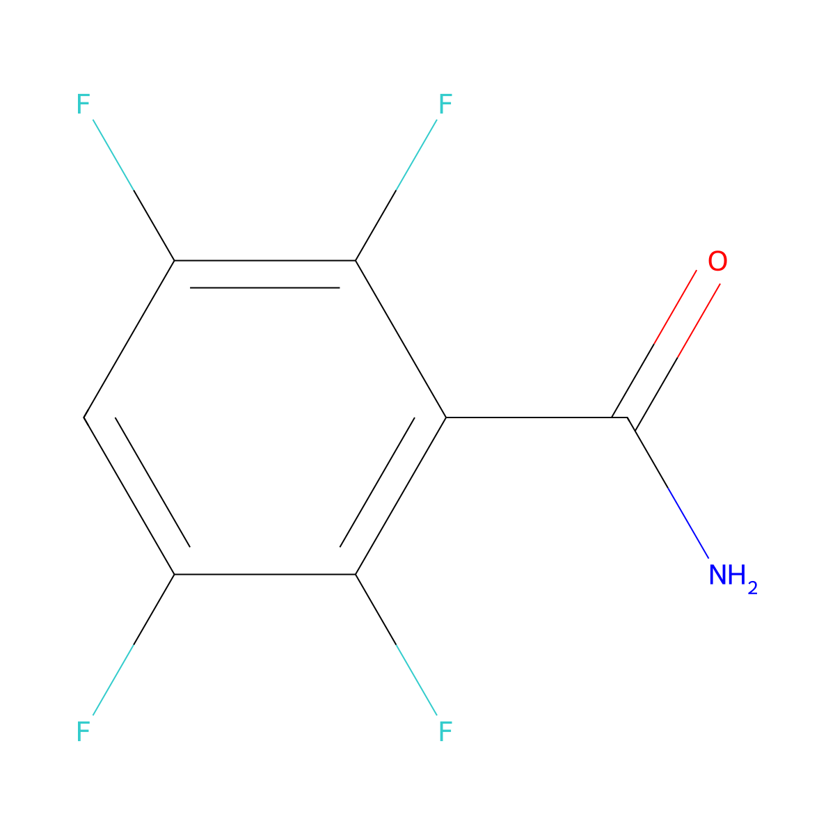 2,3,5,6-Tetrafluorobenzamide molecular structure, CAS 28293-53-0