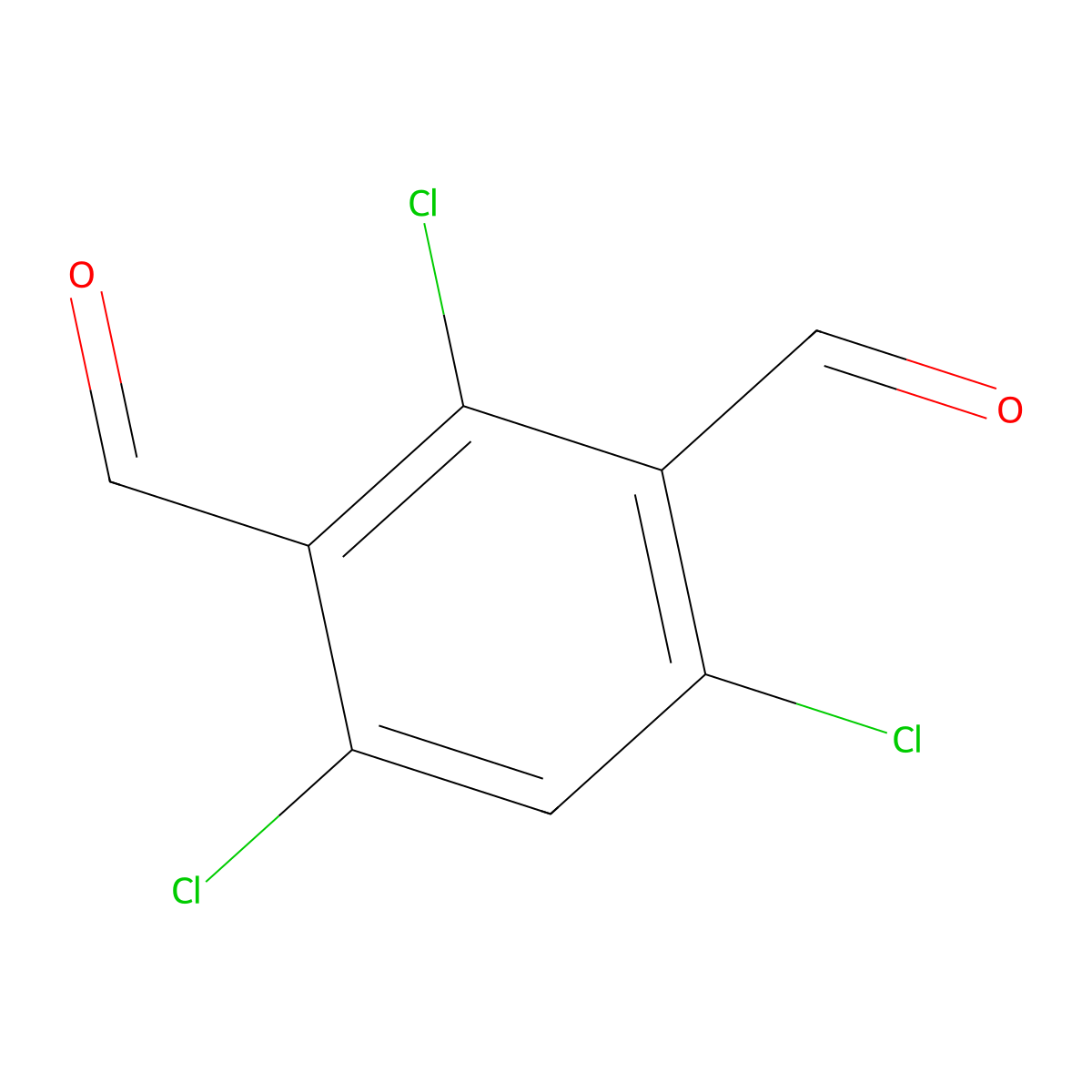 2,4,6-Trichlorobenzene-1,3-dicarbaldehyde molecular structure, CAS 28294-42-0