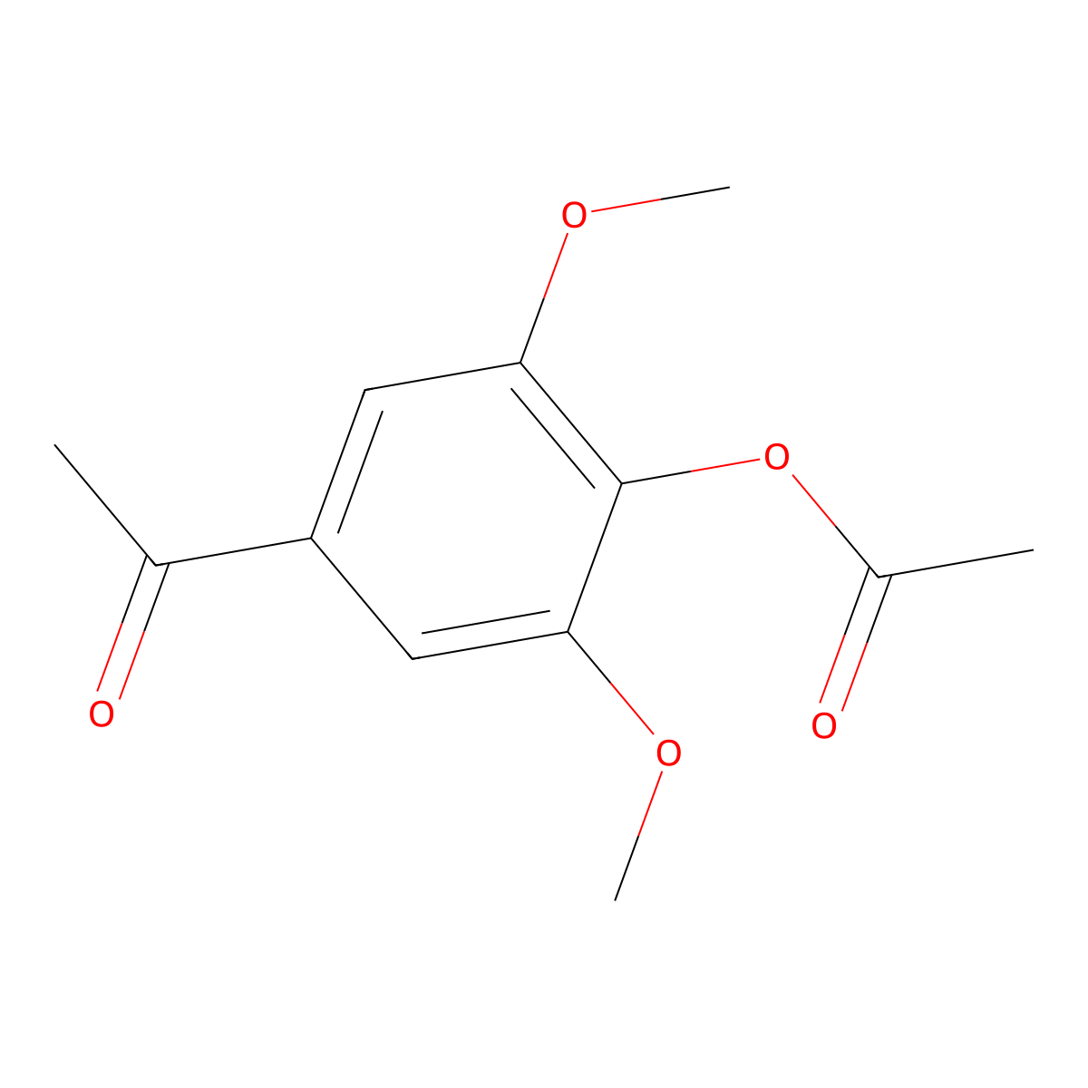 4-Acetyl-2,6-dimethoxyphenyl acetate molecular structure, CAS 28294-47-5