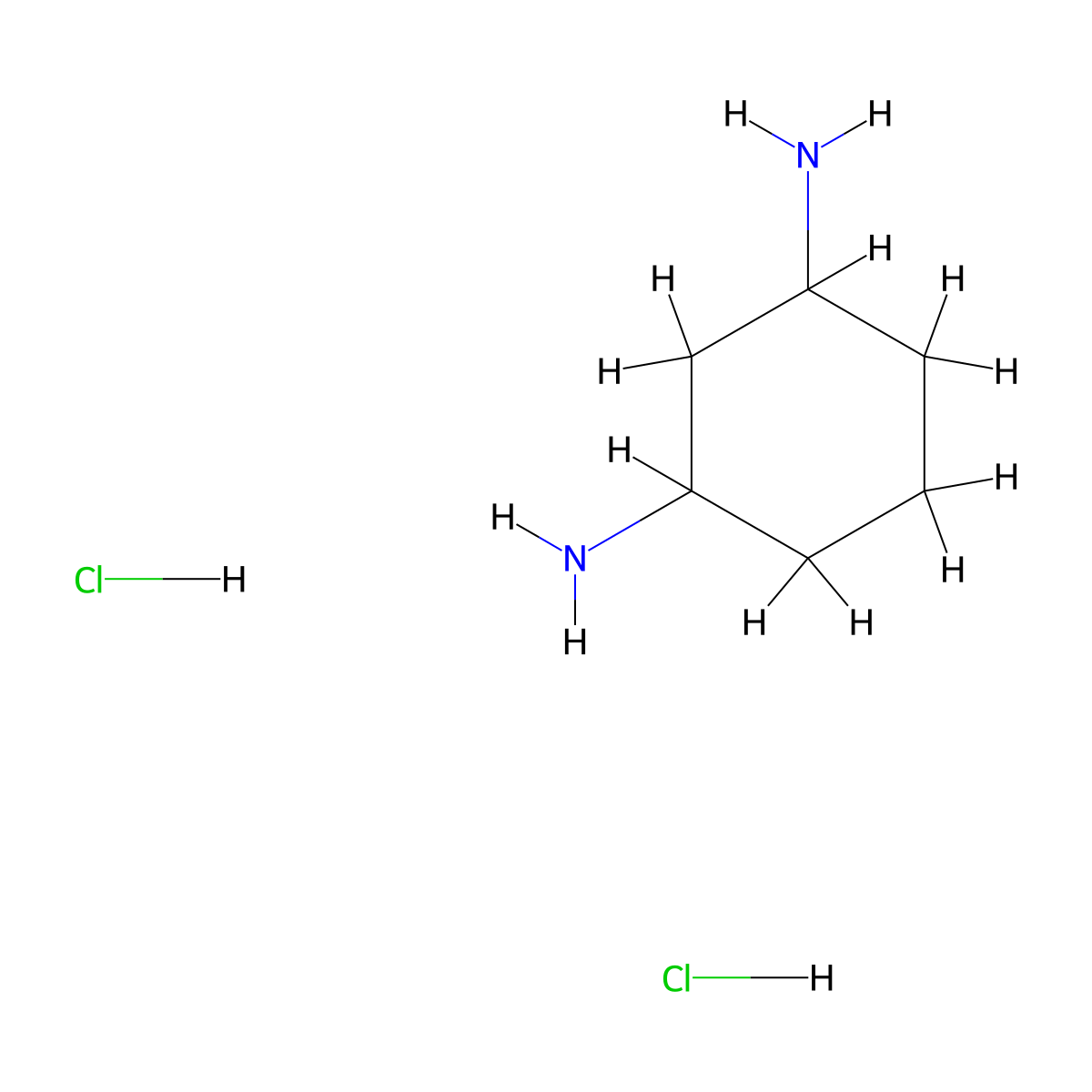 Cyclohexane-1,3-diamine dihydrochloride molecular structure, CAS 28294-92-0